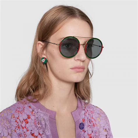 gucci gg0061s women sunglasses - green|Gucci gg0061s 003.